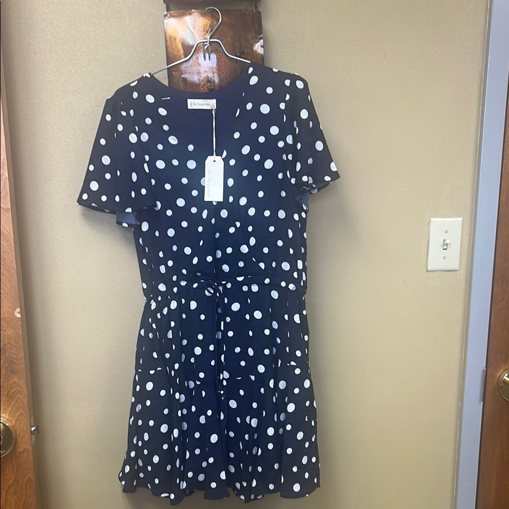 By Together Blue and White Wrap Sundress